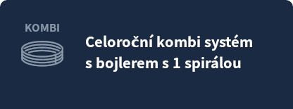 Celoroční kombi systém s bojlerem s 1 spirálou